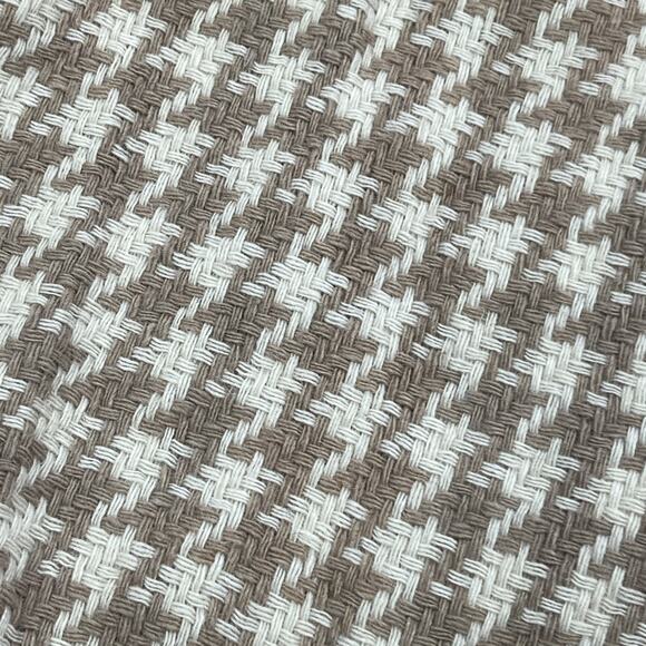 Banana Republic Houndstooth Wool Cropped Coat Jacket Beige Size 12 Classic Y2K - Picture 5 of 14